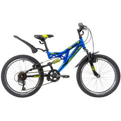 Велосипед NOVATRACK 20" SHARK, синий, сталь, 6 скор., Microshift, Power, V-brake