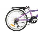 Велосипед NOVATRACK 20" ALICE фиолетовый,  стальная рама, 6 скор., Shimano TY21/Microshift TS38, V-