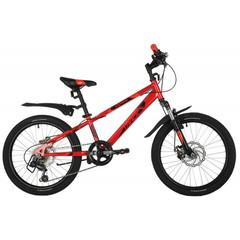 Велосипед NOVATRACK 20" EXTREME красный,  сталь, 6 скор., Shimano TY21/Microshift TS38, дисковый тор