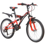 Велосипед NOVATRACK 20" DART, черный, сталь, 6 скор., TY21/RS35/SG-6SI, Shimano