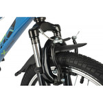Велосипед NOVATRACK 20" EXTREME синий,  сталь, 6 скор., Shimano TY21/Microshift TS38, V- brake тормо
