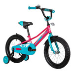 Велосипед NOVATRACK 16" VALIANT фуксия, полная защита цепи, тормоз нож, короткие крылья
