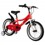 Велосипед NOVATRACK 16" CALIBRI сталь, коралловый, тормоз V-brake, полная защита цепи, короткие крыл