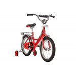 Велосипед NOVATRACK 16" URBAN красный, полная защита цепи, тормоз нож., крылья и багажник хром.