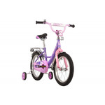 Велосипед NOVATRACK 16" VECTOR фиолетовый, тормоз нож, крылья и багажник хром., полная защ.цепи
