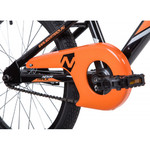 Велосипед NOVATRACK 20", JUSTER,  чёрный, тормоз ножной, защита  А-тип, пластиковые крылья