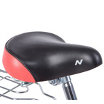 Велосипед NOVATRACK 20", CANDY, коралловый, полная защита цепи, тормоз нож., сумочка на руль, крылья