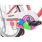 Велосипед NOVATRACK 20", CANDY, коралловый, полная защита цепи, тормоз нож., сумочка на руль, крылья