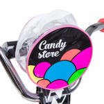 Велосипед NOVATRACK 20", CANDY, коралловый, полная защита цепи, тормоз нож., сумочка на руль, крылья