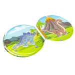 Книга для купания с проявл.картинками, Bondibon, "ДИНОЗАВРЫ", 13,5х14см, пищалка, pvc
