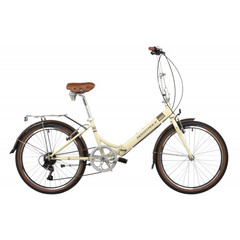 Велосипед NOVATRACK 24" складной, AURORA, бежевый, Shimano 6 speed, TY21/TS38