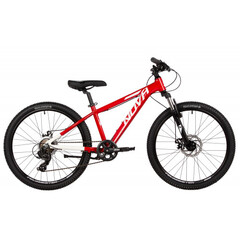 Велосипед NOVATRACK 24" EXTREME, алюм.рама 13", красный, 7-скор, TY300/EF41/TZ500, диск.торм.STG