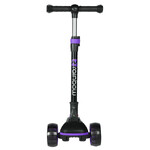 Самокат Novatrack RainBow, колеса 120х80, черный с фиолетовым