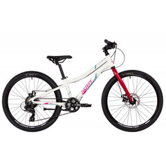 Велосипед NOVATRACK 24" NOVARA алюм.рама 10, белый, 6-скор,TY300/TS38/TZ500I, диск.торм.STG, жёсткая