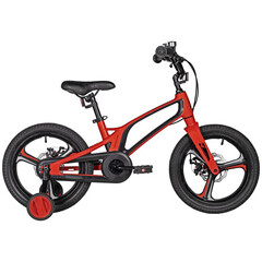 Велосипед NOVATRACK 16" FLIGHT PRO. Магний-алюм.рама, красный, полная защ.цепи, Дисковый тормоз, маг