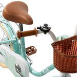 Велосипед NOVATRACK 16" MAPLE, светло бирюзовый, полная защита цепи,тормоз нож.,крылья, багажник, пе