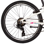 Велосипед NOVATRACK 24" NOVARA алюм.рама 10", белый, 6-скор, TY300/TS38/TZ500, V-brake