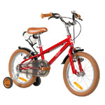 Велосипед NOVATRACK 16" VALIANT, сталь,красный, полная защита цепи, ручной передний и задний тормоз,