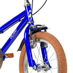 Велосипед NOVATRACK 16" VALIANT, сталь, тёмно-синий, полная защита цепи, ручной передний и задний то