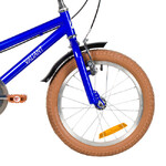 Велосипед NOVATRACK 16" VALIANT, сталь, тёмно-синий, полная защита цепи, ручной передний и задний то