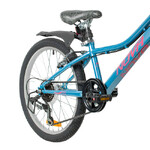 Велосипед NOVATRACK 20" ALICE голубой,  стальная рама, 6 скор., Shimano TY21/Microshift TS38, V- bra