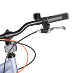 Велосипед NOVATRACK 20" SHARK серо-голубой, сталь, 6-скор, Microshift/Microshift MS25, V-brake