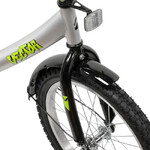 Велосипед NOVATRACK 20" VECTOR, серебристый, тормоз нож., крылья, багажник, защита цепи