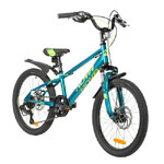 Велосипед NOVATRACK 20" POINTER тёмно-зелёный,  стальная рама, 6 скор., Shimano TY21/Microshift TS38