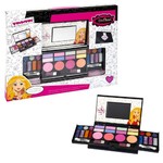 Набор детской декор. косметики Bondibon Eva Moda, BOX 42х34х2,5 см с ручкой; косметичка-прямоугольник, раскладная, с зеркальцем: тени для век 8 оттенков (6,4г), тени 4 оттенка (6г), блеск для губ 14 оттенков (8,8г), 2 аппликатора, 2 кисточки-растушевки, 2