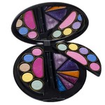Набор детской декор. косметики Bondibon Eva Moda, BOX 30х29,5х6 см; лак для ногтей 2 оттенка (15,6г),1 разделитель для пальцев, косметичка-кругл.шкатулка, 2х-уровневая, раздвижная, с зеркальцем: тени для век 10 оттенков (5г), тени 3 оттенка (3г), блеск дл