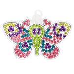 Набор для творчества  BONDIBON. Алмазная мозаика блестящая"БАБОЧКА И ПТИЧКА" наклейки на окно многоразовые